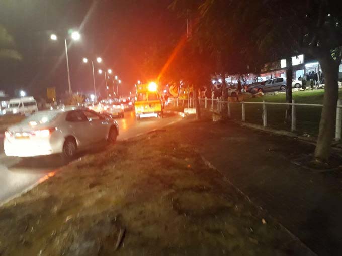 مطاردة بوليسية في كفرقاسم واصابة شرطي بإصابات طفيفة